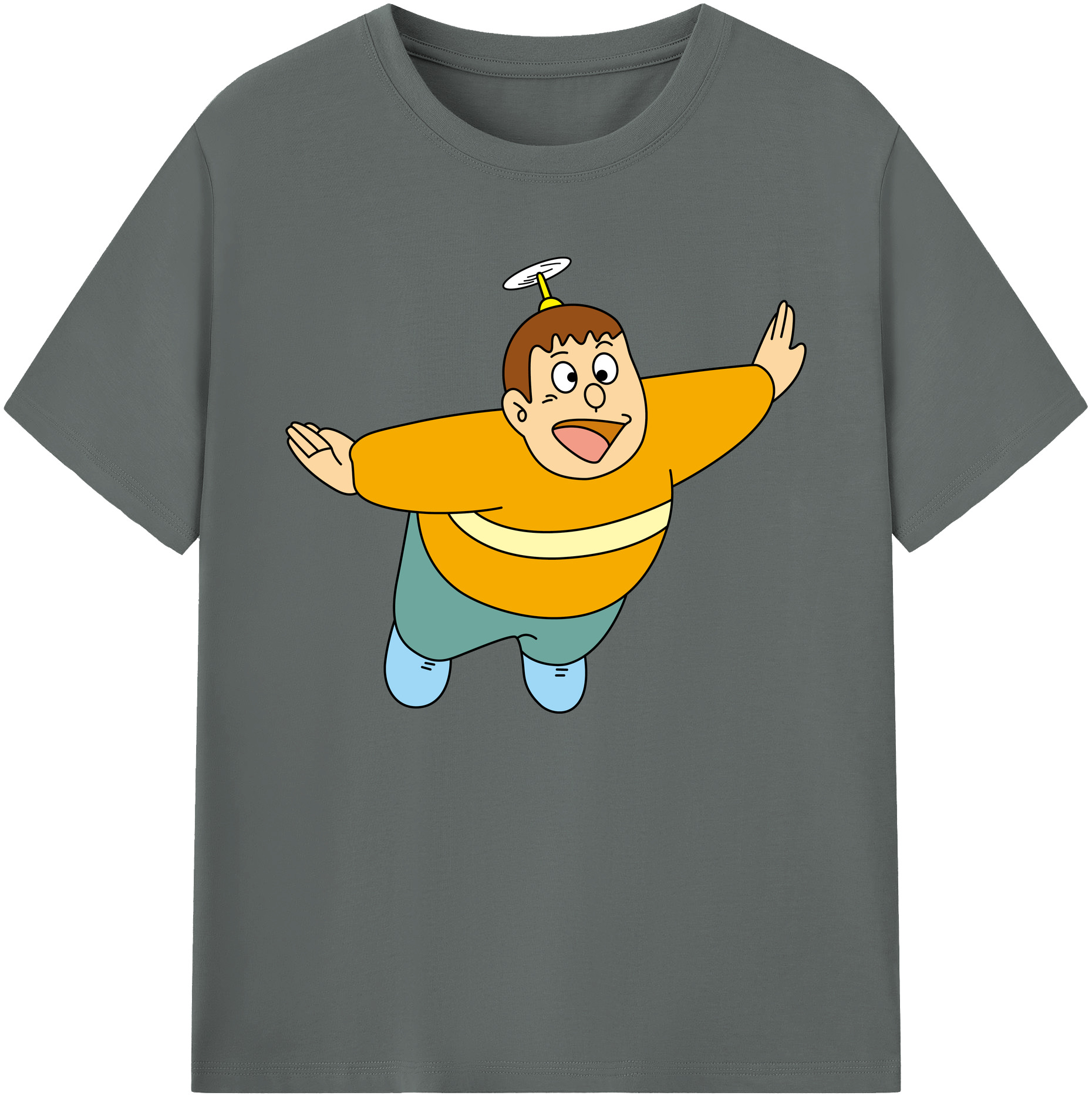 （画像用） ドラえもん 剛田武 Doraemon Gouta Takeshi 綿100％ メンズ半袖Tシャツ｜肌触りやわらか＆通気性